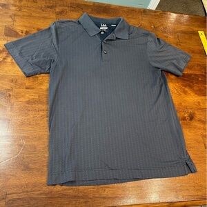 Cutter & Buck navy textured solid polo size medium DryTec Luxe